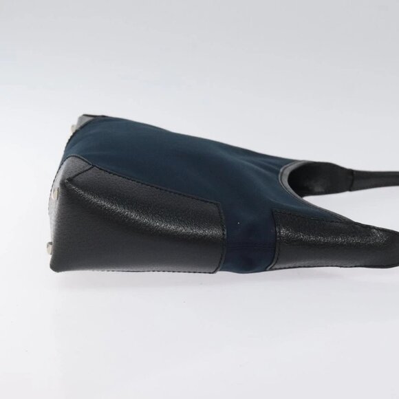 Salvatore Ferragamo Shoulder Bag Canvas Navy Silver Auth bs25827 - Picture 6 of 16